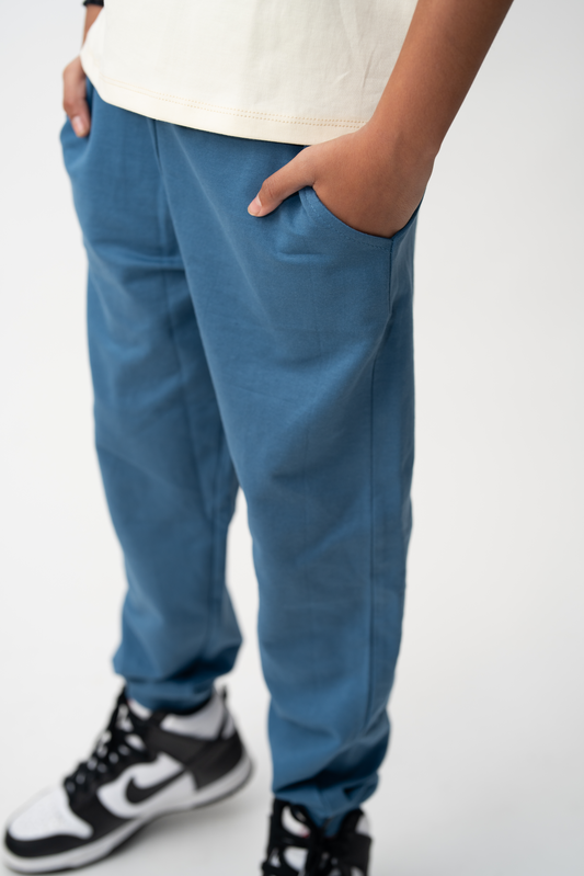 Boys Comfy Track Pants – Blue