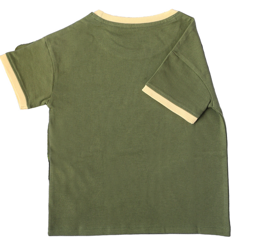Boys Premium Cotton Tee – Olive Green