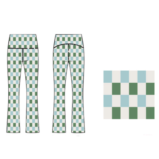 Mint Check Pants