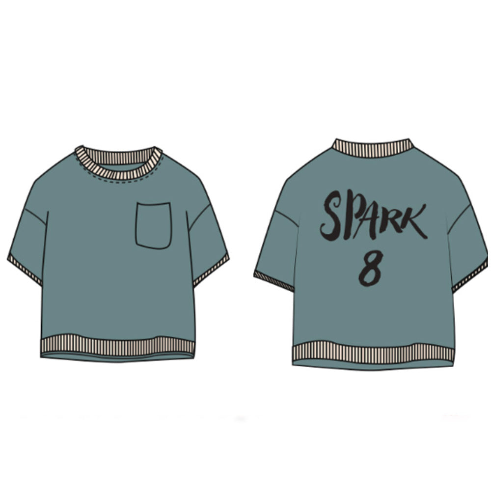 Boys Pocket Back Logo Tee – Teal