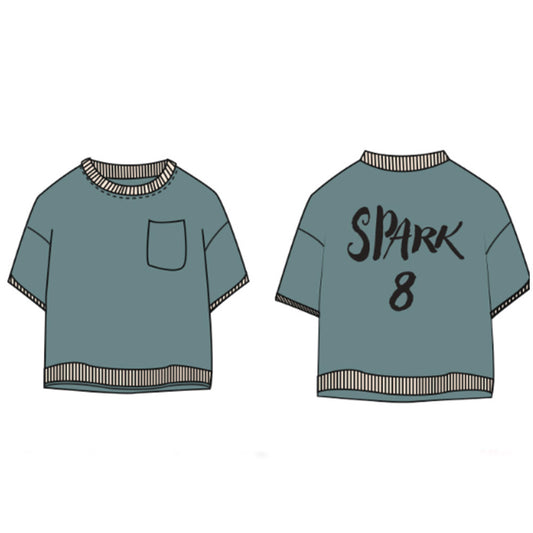 Boys Pocket Back Logo Tee – Teal