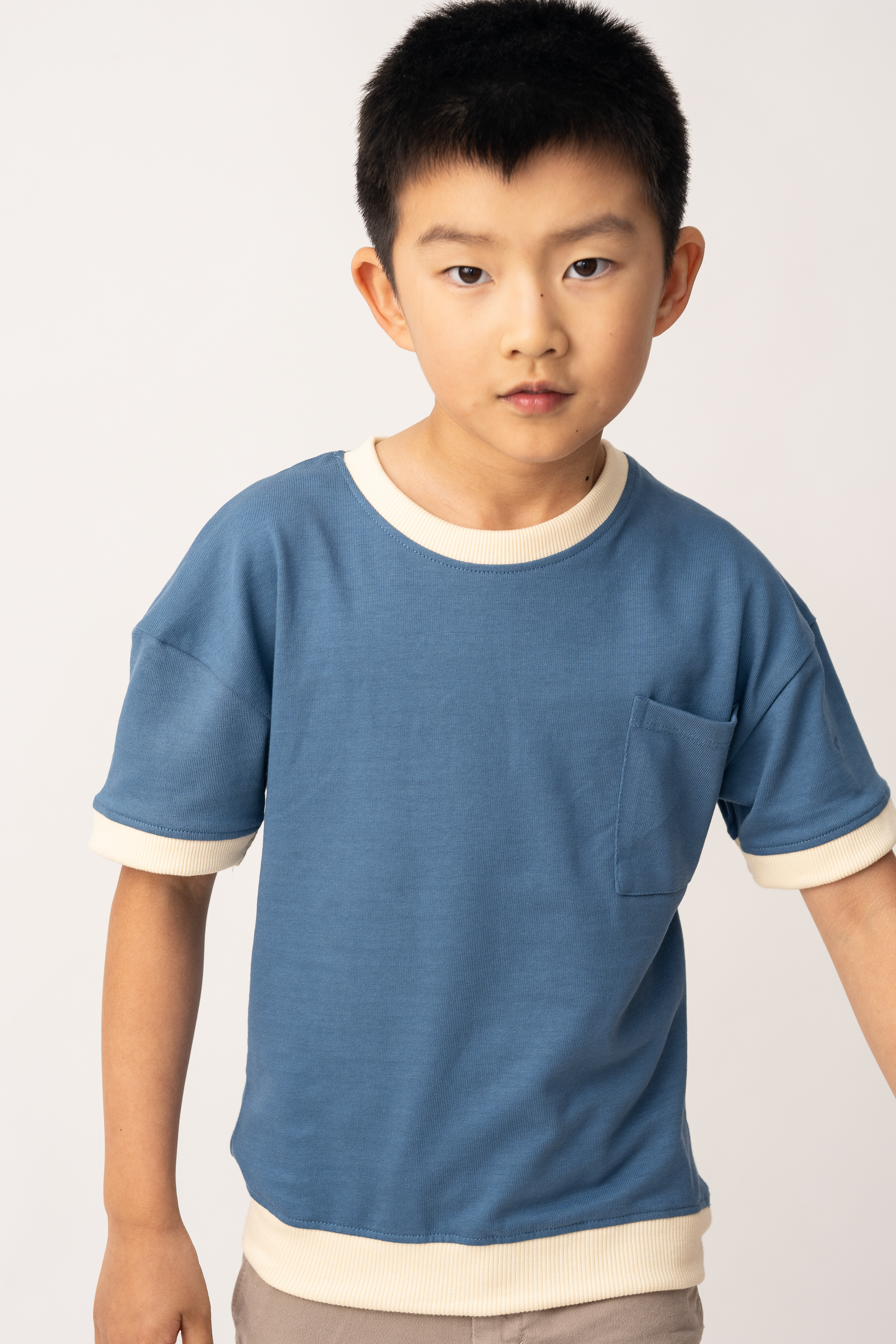 Boys Pocket Back Logo Tee – Teal
