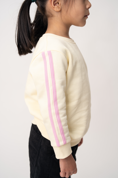 Blush Stripe Fleece Luxe Top