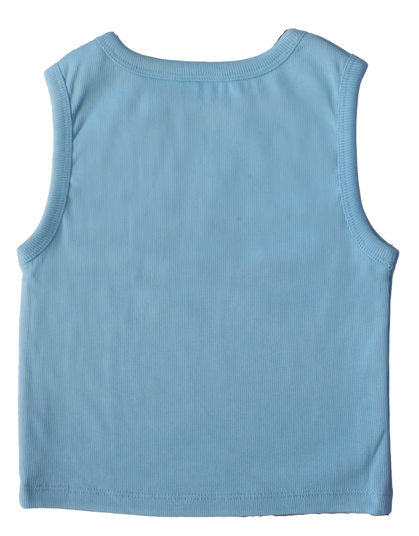 Classic Ribbed Cotton Tank - Sky Blue