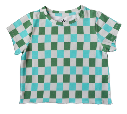 Mint Check Tee
