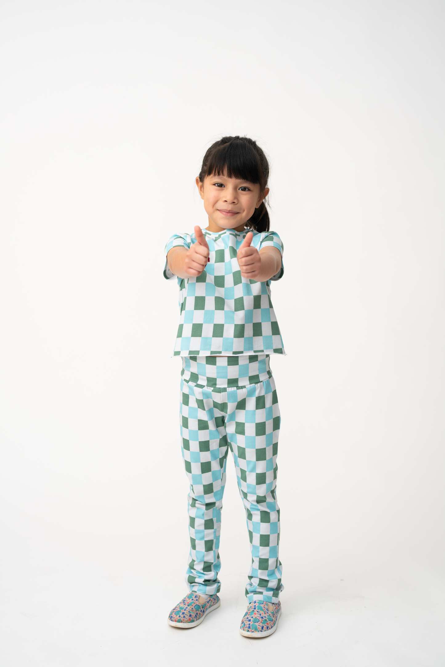 Mint Check Pants