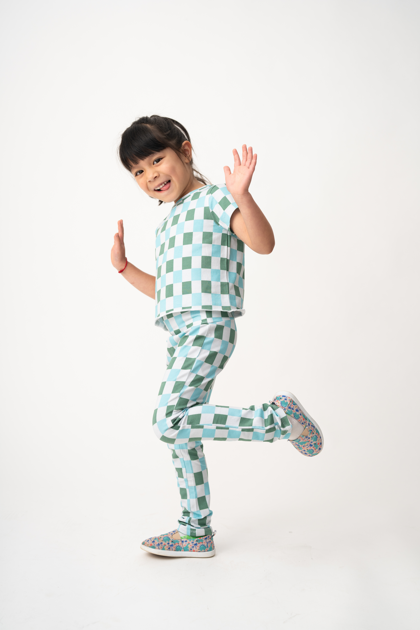Mint Check Pants
