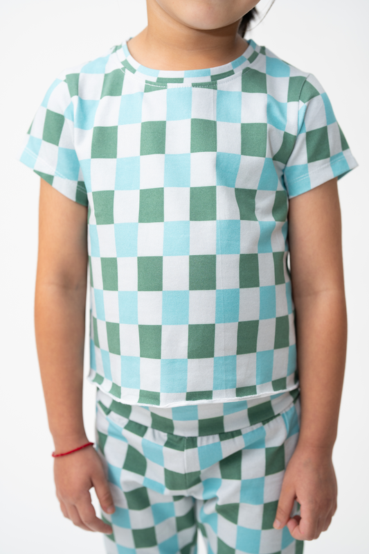 Mint Check Tee