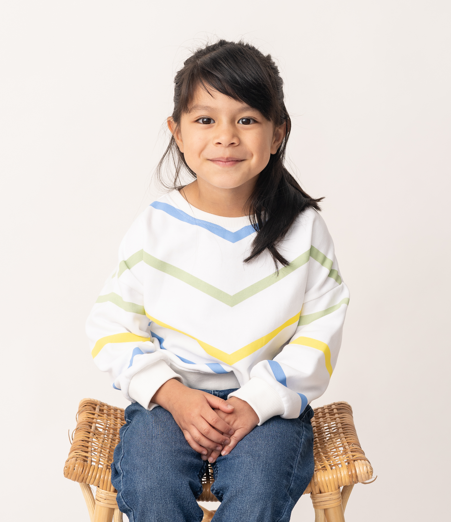 Pastel Chevron Fleece Jumper