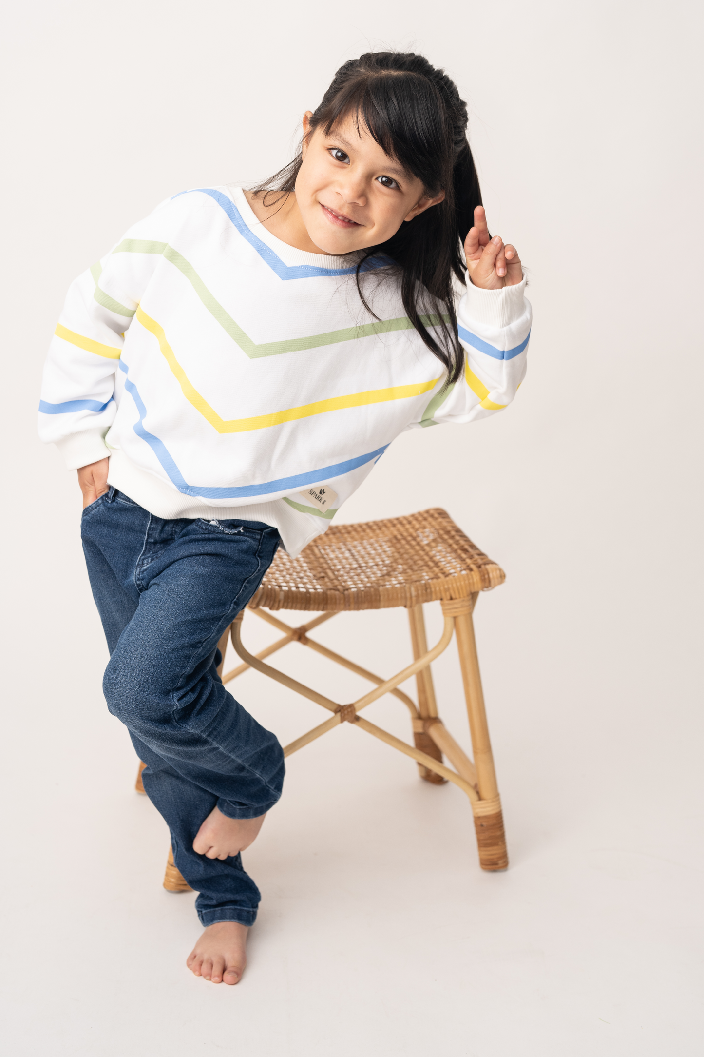 Pastel Chevron Fleece Jumper